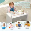 COSTWAY Kindertisch, 3 in 1 Kindersitzgruppe mit Stauraum, Produktbild-Vorschau 6