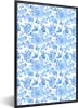 MuchoWow® MuchoWow® Gerahmtes Poster Blumen - Rosen - Vögel Produktbild-Vorschau 1