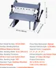 A metal sheet bending machine with dimensions and specifications listed. Voir les images du produit