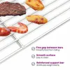 vidaXL Griglia argento 45 x 40 cm in acciaio inox Anteprima dell’immagine prodotto 4