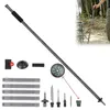 100cm Aluminium Wanderstock Trekkingstock 5-teilig Kompass Produktbild-Vorschau 1