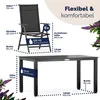 CASARIA® Gartenmöbel Set 6 Stühle mit Tisch 150x90cm Produktbild-Vorschau 7