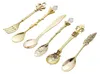 Dessertlöffel und Dessertgabel, 6 Stück - Gold Produktbild-Vorschau 1