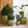 Provencelia Keramik Pflanzkübel Newton Olive, Ø35 x H44 cm, Produktbild-Vorschau 1