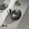 Ceramiczna umywalka owalna nablatowa czarna z żyłkami Podgląd zdjęcia produktu 6