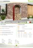 A firewood rack is shown filled with logs, placed against a brick wall. Produktbild-Vorschau