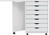 vidaXL Skriňa na kolieskach so stolom MOSS White z Náhľad obrázku produktu 5