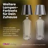 Two bottle lamps with different colored lampshades are displayed against a gradient background. Anteprima dell’immagine prodotto