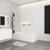 AICA 130cmx140cm Badewannenaufsatz Schwarz mit Blickdichten Produktbild-Vorschau 6