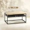 Couchtisch mit Ablage, Industriestil, Wohnzimmertisch Produktbild-Vorschau 5