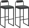Two dark gray bar stools with black metal frames are shown against a white background. Produktbild-Vorschau