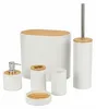 Badezimmer Accessoires Set, Badset Zubehörset 6-teilig oval Produktbild-Vorschau 1
