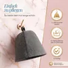 Cappello da sauna Lowell in feltro, motivo grigio, per uomo Anteprima dell’immagine prodotto 6