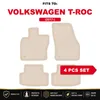 DURBAN Beige Velours-Fußmatten-Set für Volkswagen T-Roc Produktbild-Vorschau 17