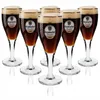6x Krombacher Glas 0,3l Dunkelpils Pokal Tulpe Goldrand Produktbild-Vorschau 1