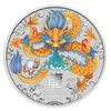 1 uncjowa srebrna moneta Australia Lunar III Dragon Orange Podgląd zdjęcia produktu 1