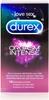 A box of Durex Orgasm Intense condoms with a dark, abstract, and colorful background. Náhľad obrázku produktu