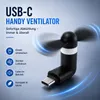 USB-C Handy Ventilator Schwarz – Mini Ventilator für Produktbild-Vorschau 2