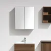 Spiegelschrank Bad 60 cm montiert Nussbaum SIENA Produktbild-Vorschau 2