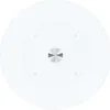 A top-down view of a round glass table with a silver central fixture. Produktbild-Vorschau