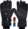 A pair of black heated gloves with a power button and indicator lights shown. Podgląd zdjęcia produktu