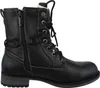 A side view of a black lace-up boot with a zipper. Produktbild-Vorschau