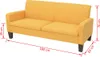 vidaXL Pohovka pro 3 osoby 180 x 65 x76 cm žlutá Náhled obrázku produktu 3
