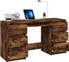 vidaXL Psací stůl kouřový dub 140x50x77 cm výrobek z Náhled obrázku produktu 3