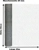 A roll of galvanized wire mesh is shown, with dimensions indicated by text overlays. Produktbild-Vorschau