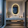 WISFOR, lustro do łazienki LED, owalne, 50x80 cm, lustro Podgląd zdjęcia produktu 2