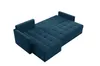 GUTTO Ecksofa mit Schlaffunktion blau IVIO I aus Velour Produktbild-Vorschau 4