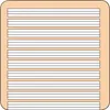 A blank notebook with lines, ready for writing. Produktbild-Vorschau