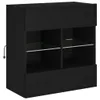vidaXL TV-Wandschrank mit LED-Leuchten Schwarz 58,5x30x60,5 Produktbild-Vorschau 5
