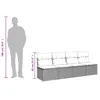 Gartensofa mit Kissen 4-Sitzer Schwarz Poly Rattan Produktbild-Vorschau 8
