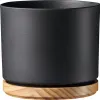 Blumentopf Soendgen Oslo Keramik Holz matt Ø 19 cm H 16 cm Produktbild-Vorschau 1