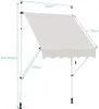 COSTWAY 150cm de large Marquise à pince Marquise de balcon Voir les images du produit 5