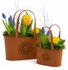 UNUS Blumentopf Pflanzkübel Metall Rostoptik Gartendeko Produktbild-Vorschau 1