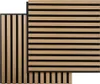 Two acoustic panels, one with vertical slats and one with horizontal slats, are shown against a white background. Anteprima dell’immagine prodotto