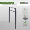 Fahrradanlehnbügel 115 x 76 cm Flachstahl 13 mm Anthrazit Produktbild-Vorschau 2