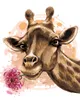 Zuty - Malen nach Zahlen - GIRAFFE MIT GERBERA, 40x50 cm, Produktbild-Vorschau 3