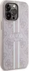 A close-up side view of a pink iPhone 13 Pro/13 case with a Guess logo and striped pattern. Podgląd zdjęcia produktu