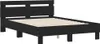 vidaXL Bedframe met hoofdeinde, zwart, 120x200 cm, Productafbeelding-voorbeeld 3