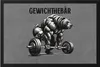 Gewichthebär Bären Fußmatte - Fitnessstudio Geschenkidee Produktbild-Vorschau 1