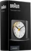 The image shows the packaging of a Braun travel alarm clock. Anteprima dell’immagine prodotto
