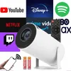 A collage of streaming service logos, a projector, a remote control, batteries, and a smartphone. Náhled obrázku produktu