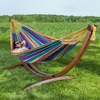 VIVERE Hängematte aus Baumwolle mit Gestell aus Holz 260 cm Produktbild-Vorschau 4