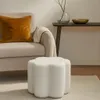 Pouf Blume YORE, Bouclé, 34 x 34 x 29 cm Produktbild-Vorschau 3