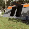 vidaXL Tunnel-Familienzelt 8 Personen Grau und Orange Produktbild-Vorschau 3