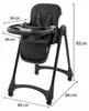 Bebies First, chaise haute noire – chaise haute pliable Voir les images du produit 7