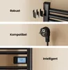 EMKE Scaldasalviette elettrico 1200x400 mm, 450W nero con Anteprima dell’immagine prodotto 4